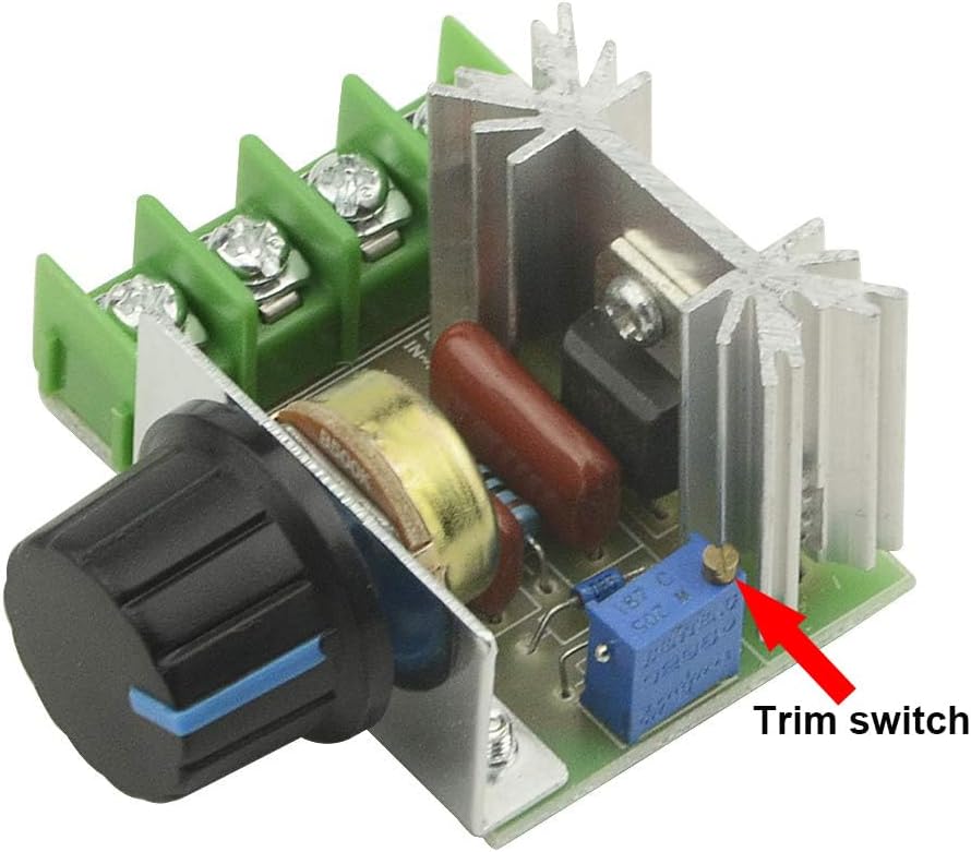 Regolatore Di Velocità Per Motore AC 0-220V 4000W – Dimmer A Potenziometro Per Utensili E Luci
