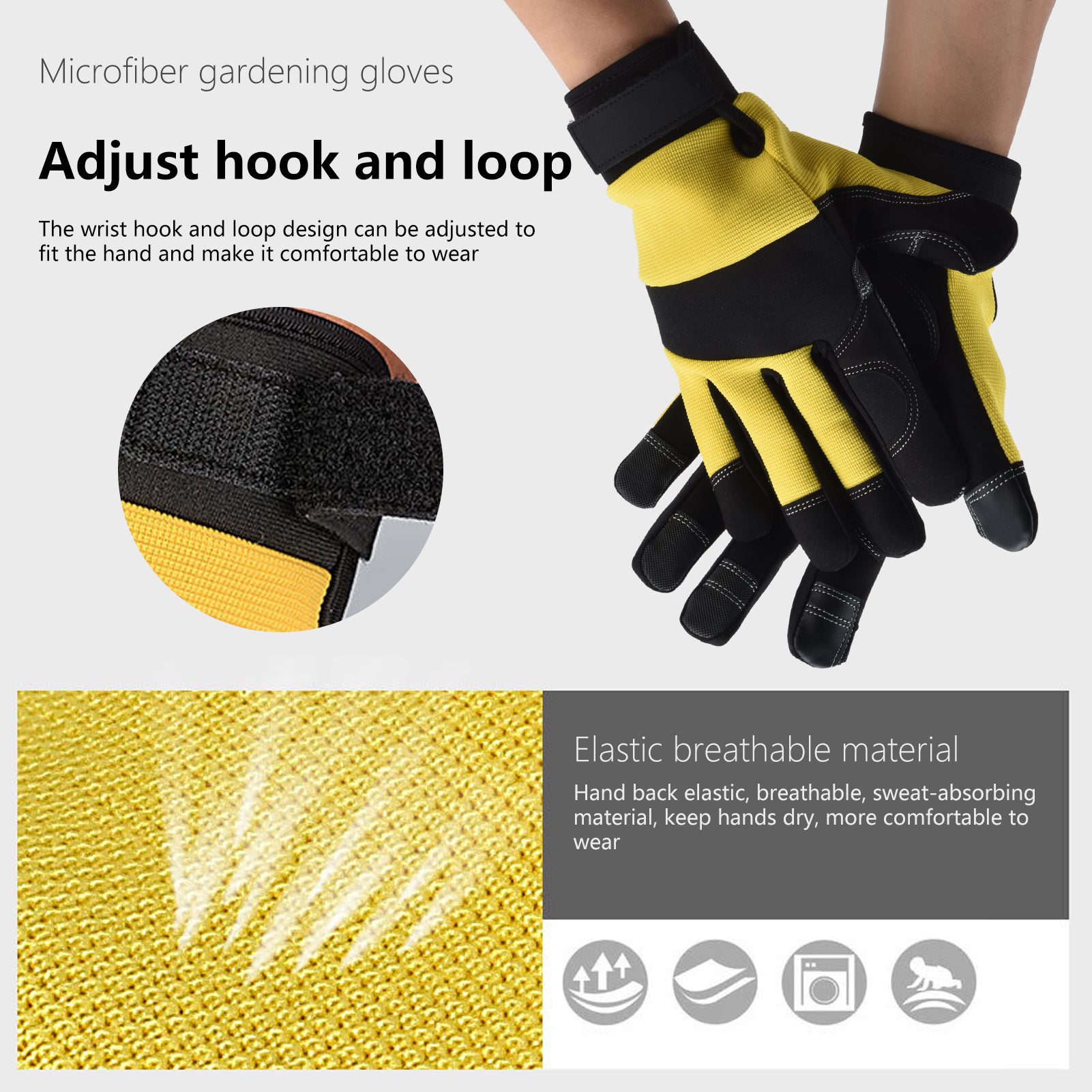 Gants de travail de jardinage, écran tactile, gants de travail de paysage, universels pour la plantation - 7