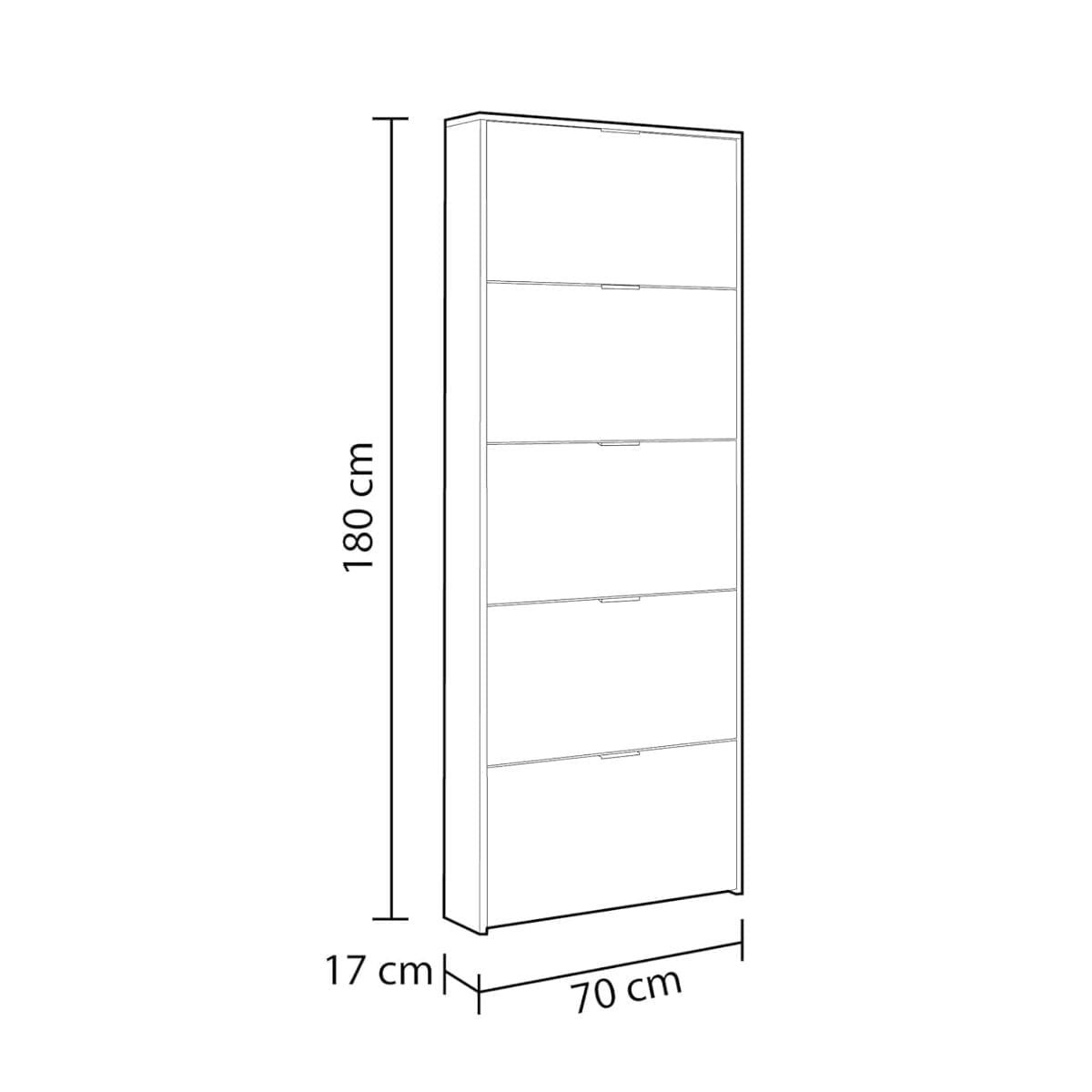 Meuble à chaussures en mélaminé Blanc Chic 2 paires maximum - 7
