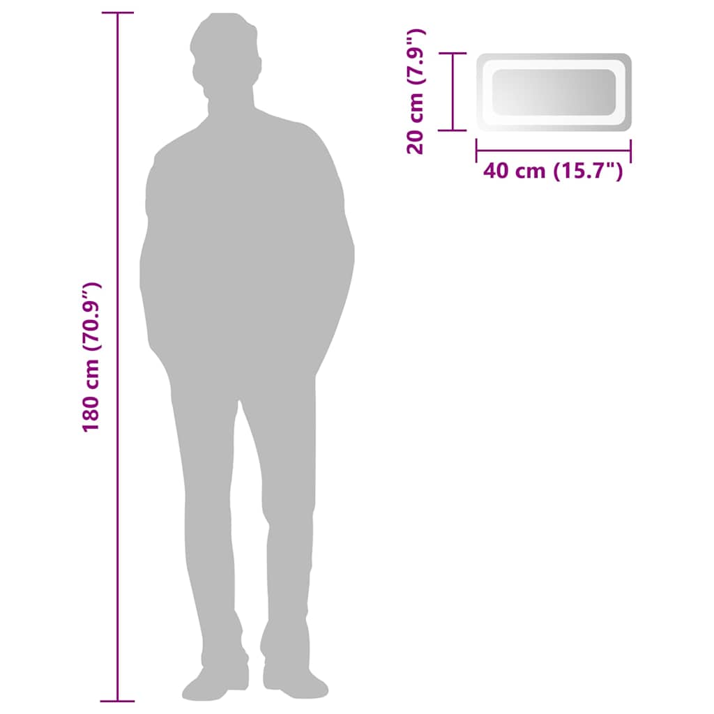 Maison Exclusive - SpeccMaison Exclusive - o da Bagno con Luci LED 40x20 cm - 6