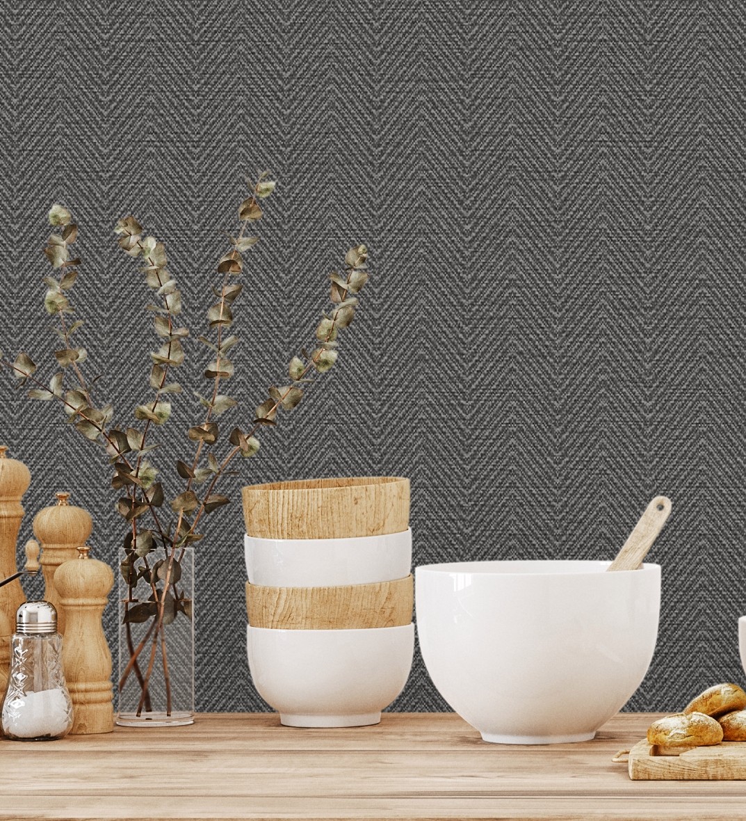 Papel pintado vinílico lavable de espigas con textura en relieve - delhi 680979 de gaulan - rollo de 10 m x 1,06 m