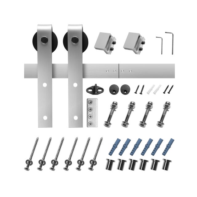 Kit De Rails Pour Porte De Grange Coulissante – Plafond 4-20 Pieds, Simple Ou Double, Neuf