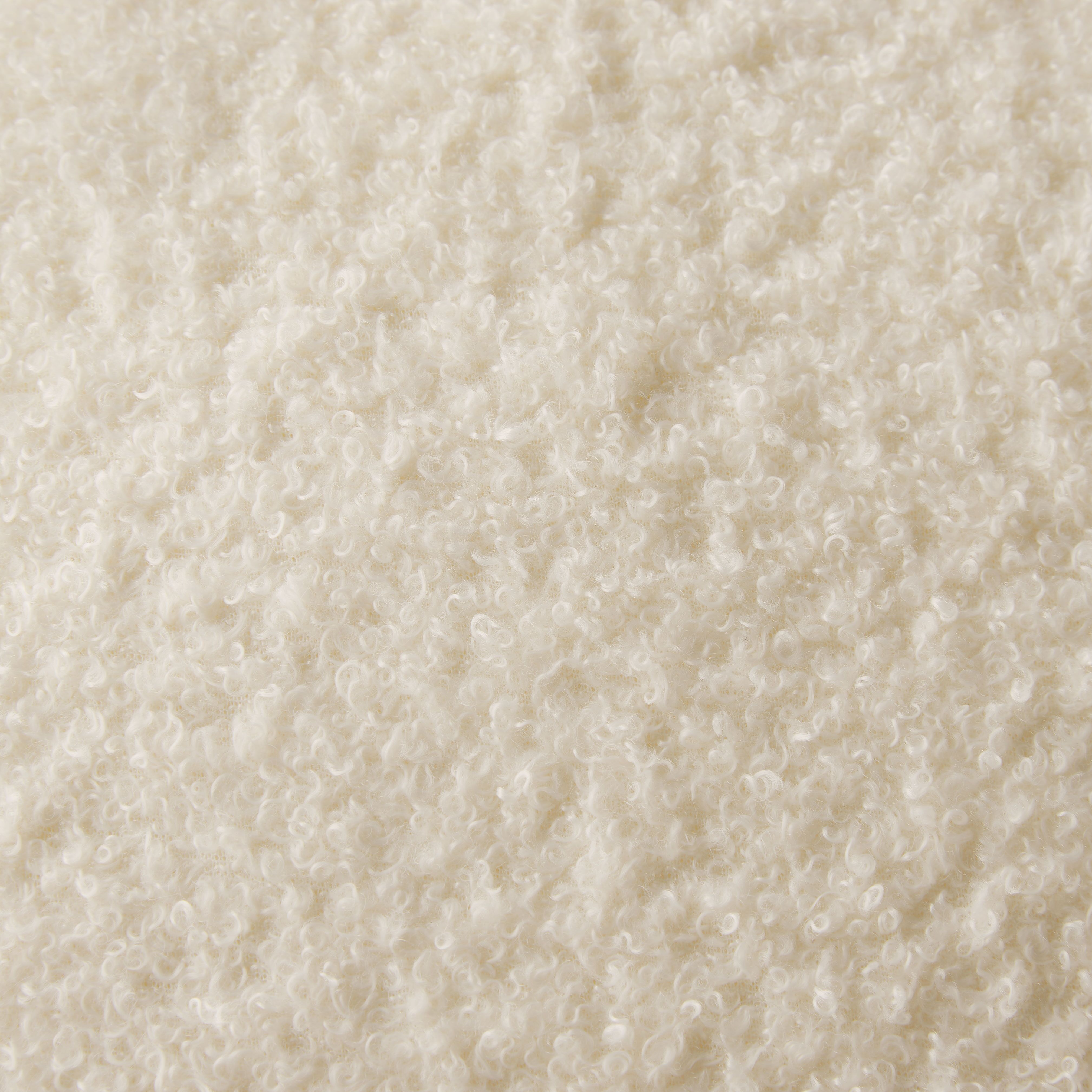 Fauteuil à bascule rembourré avec revêtement en tissu bouclé doux et grand dossier 120kg maximum TECTAKE - 9