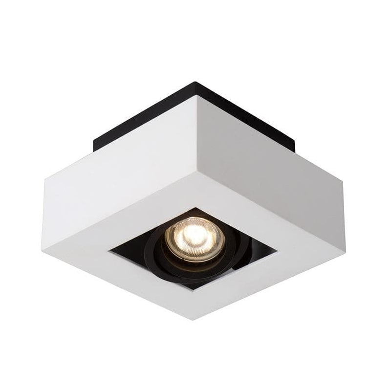 Reflektor sufitowy Spot XIRAX biały 1xGU10x5W wym: 8,8 x 14 x 14 cm IP20 Lucide
