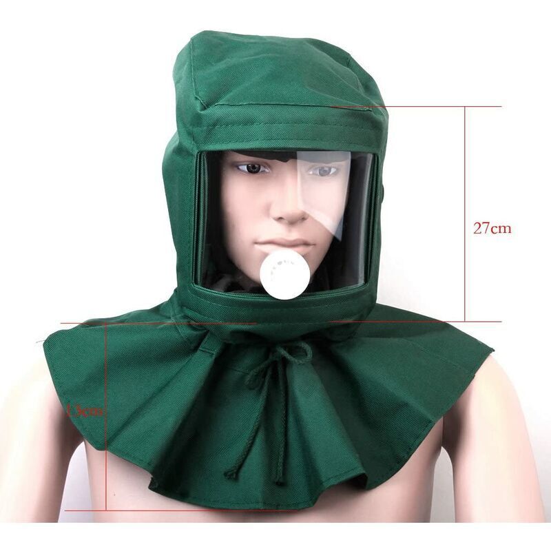 Casque Masque de Protection Anti-Vent Anti-poussière - Pour Sablage Sableuse - Haute qualité et sécurité - 2