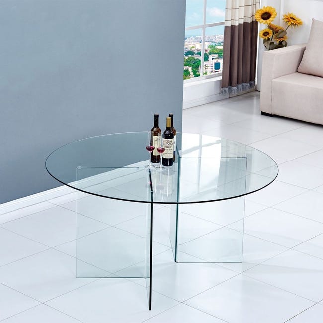 Table Tavolo Rotondo In Cristallo Tavolo Rotondo In Vetro