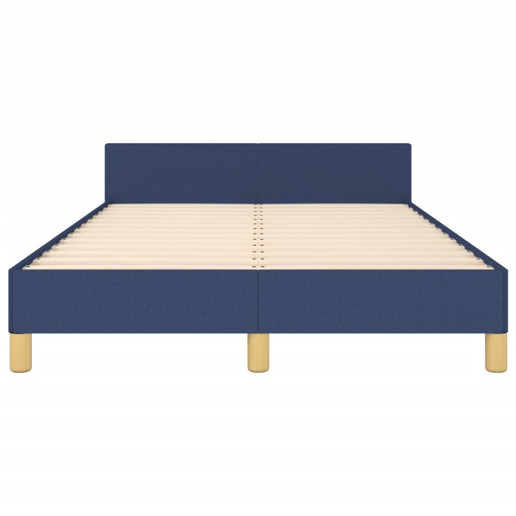Cadre de lit sans matelas en tissu bleu, pour la chambre, 120 × 190 cm - 6