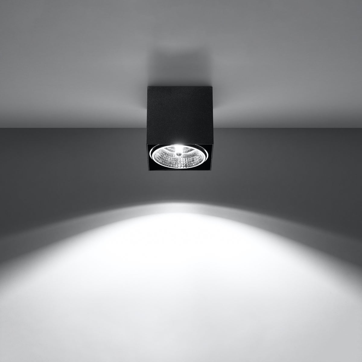 Plafon NEXIFLEX czarny LED 3000K - 12x12x11cm Sollux