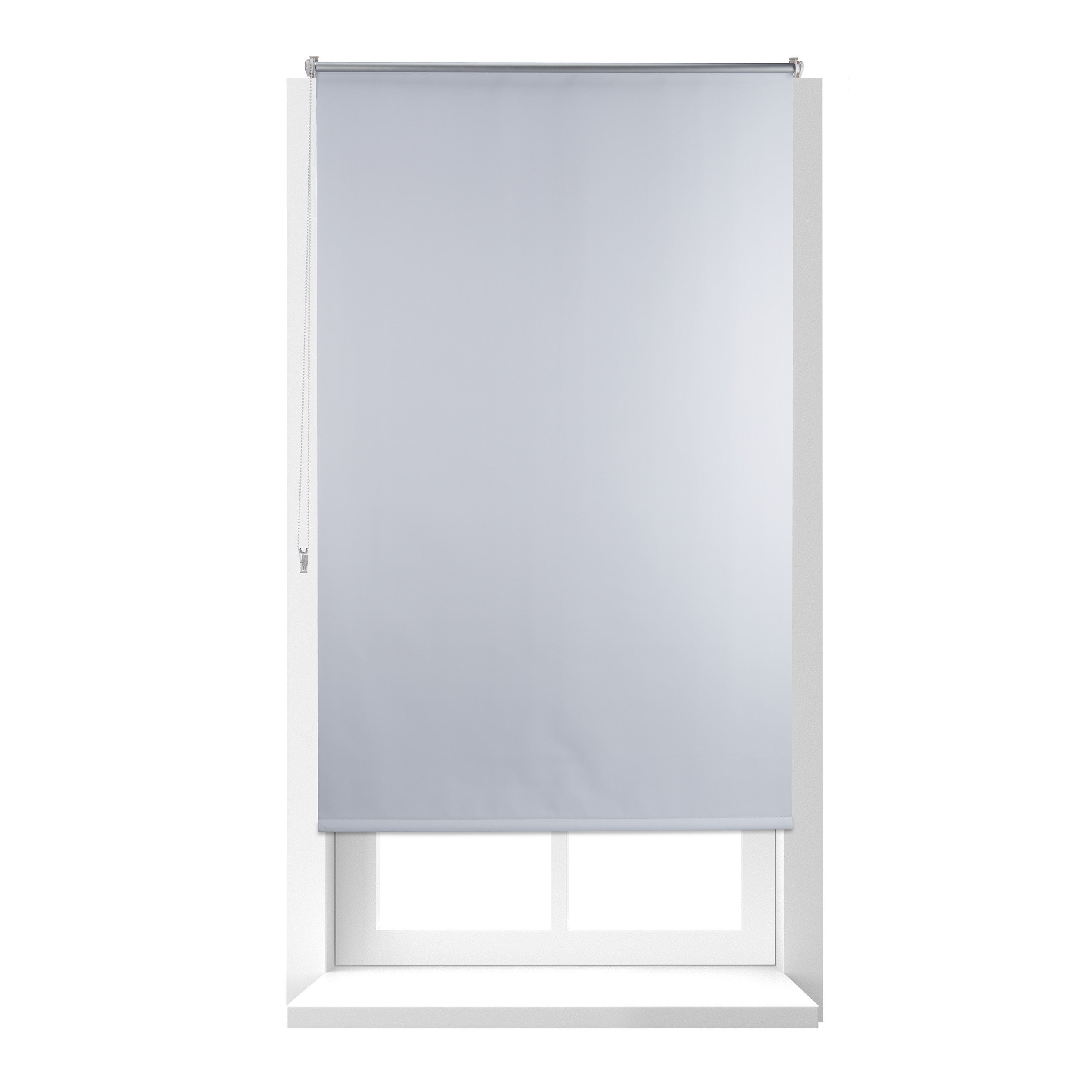 Relaxdays estor opaco enrollable sin taladrar, tela-aluminio, ancho tejido 96 cm, 100 x 160 cm, blanco