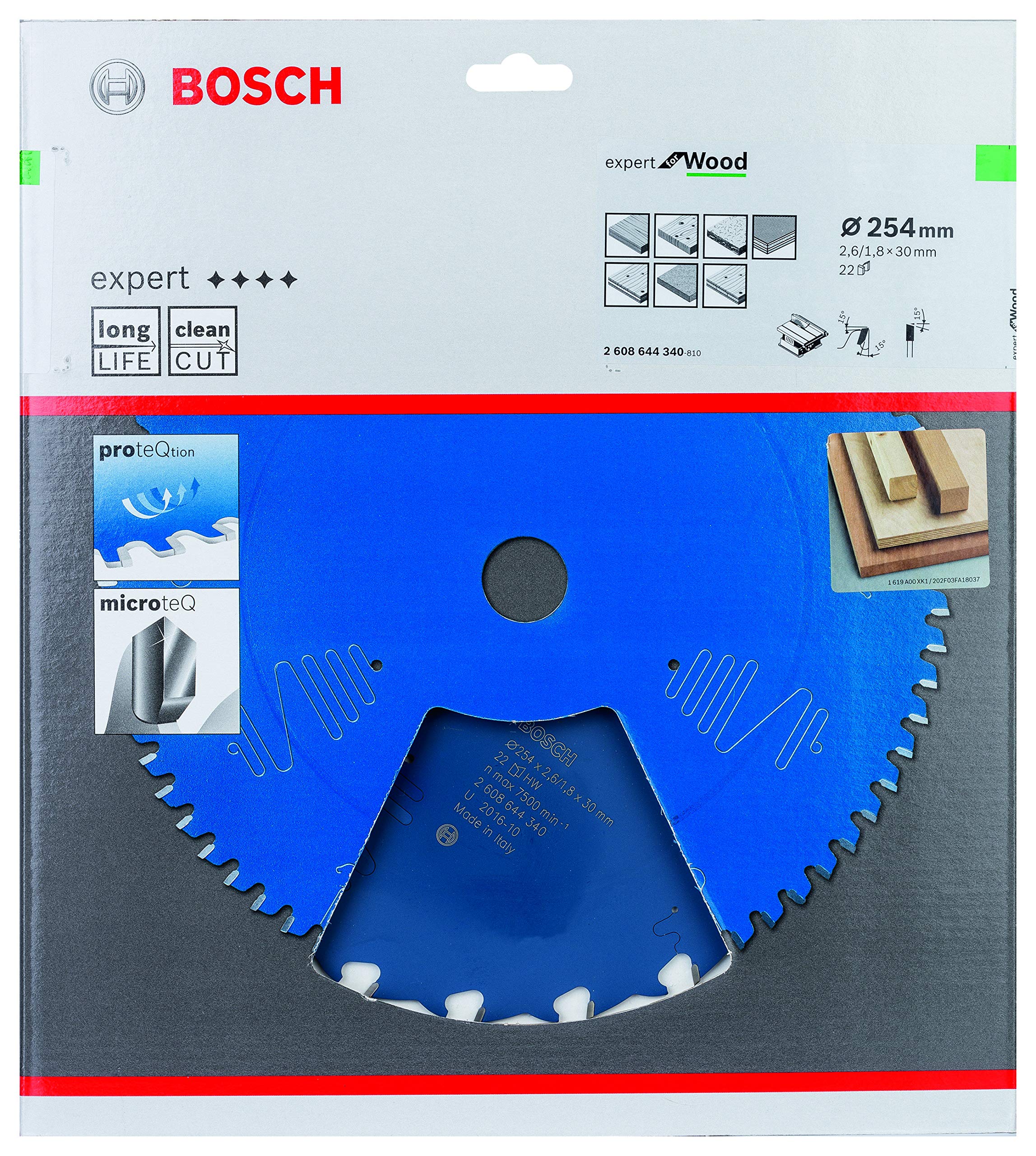 Bosch Professional - Lame Scie Circulaire Expert Bois 254X30X2,6/mm, 22D - 2608644340 - 7
