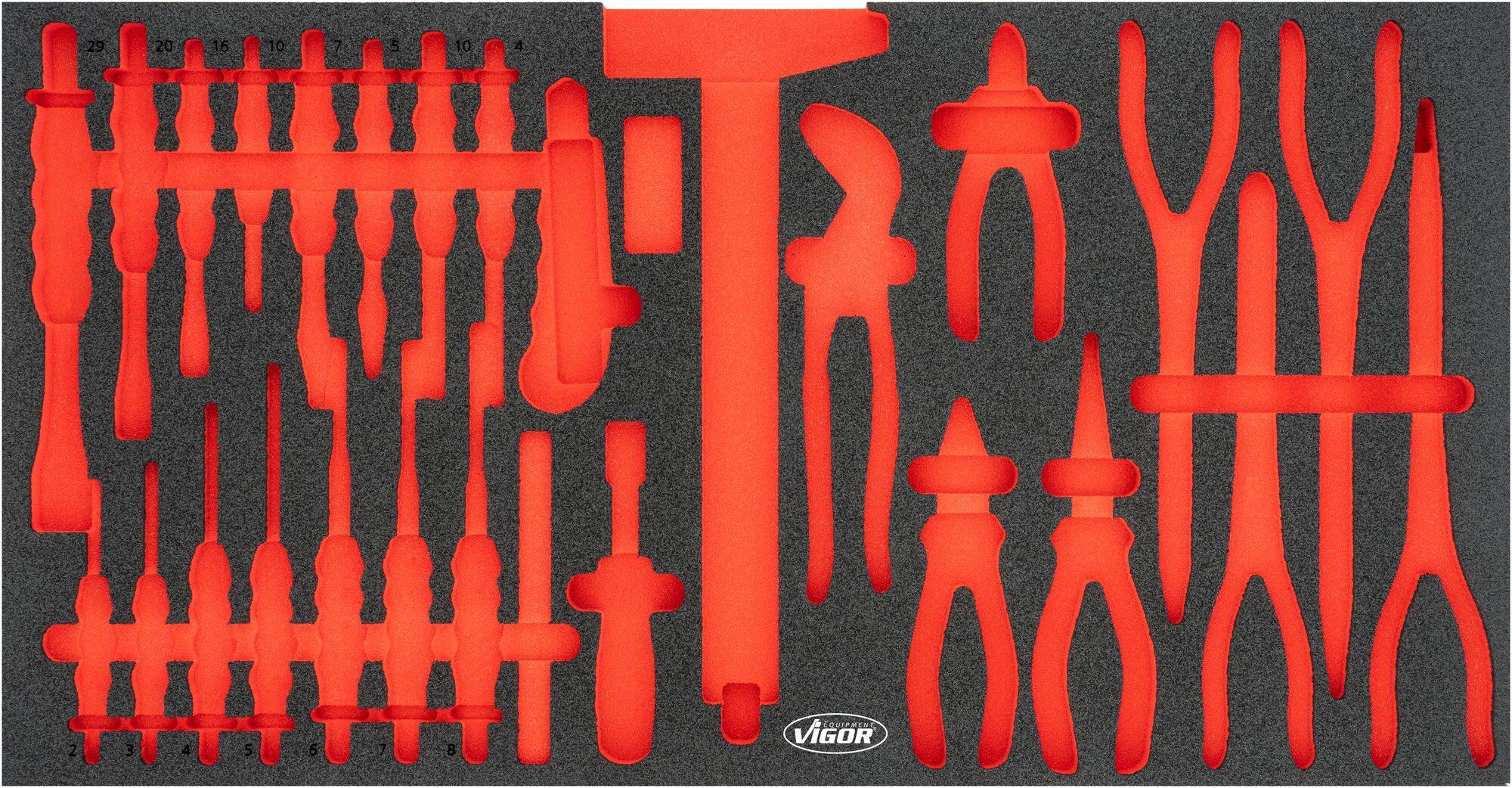 VIGOR Garniture en mousse souple ∙ vide ∙ V6813-L ∙ L x l x h : 563