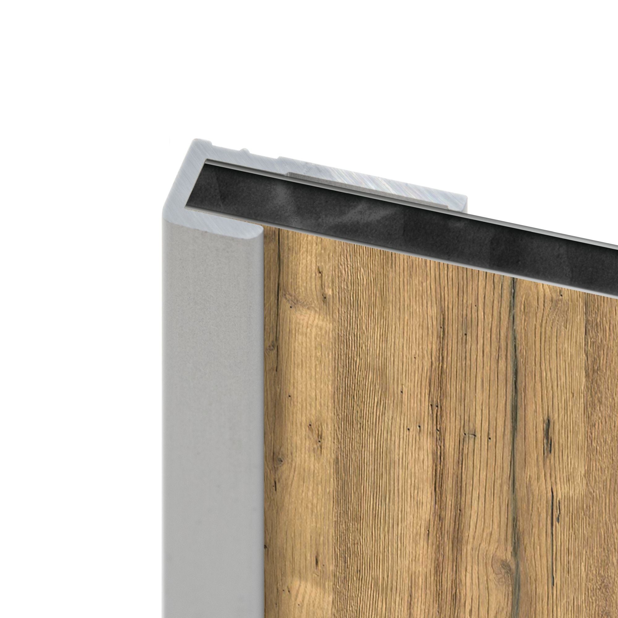 Schulte pack de 3 profilés 255 cm: 2 profilés de finition + 1 profilé d'angle pour panneau mural de douche, lambris, DécoDesign,&nbsp;aluminium alu-argenté - 5