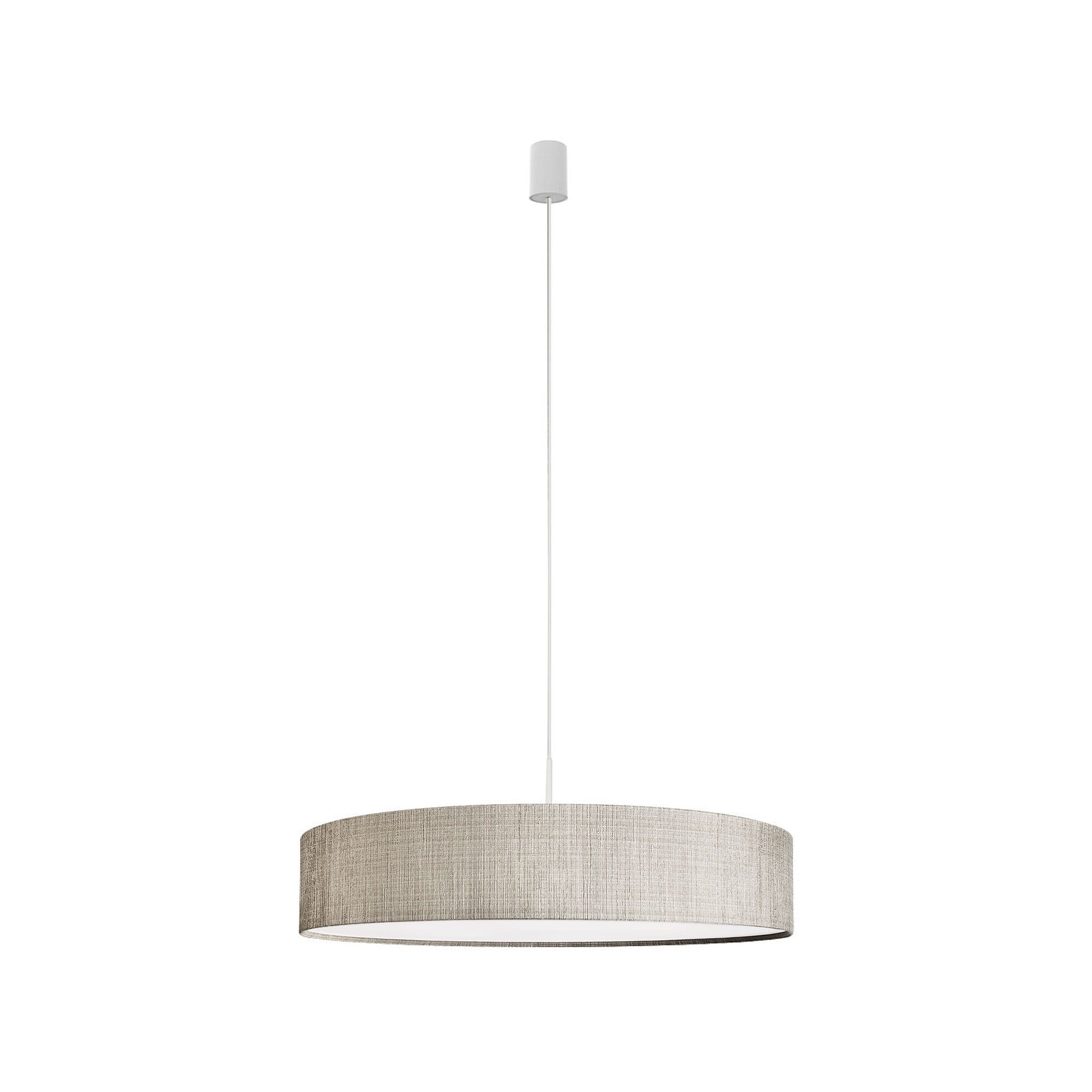 Lampa wisząca Turda szaro-srebrna 3xE27x25W wym: 110 x 65 x 65 cm tkanina Nowodvorski Lighting