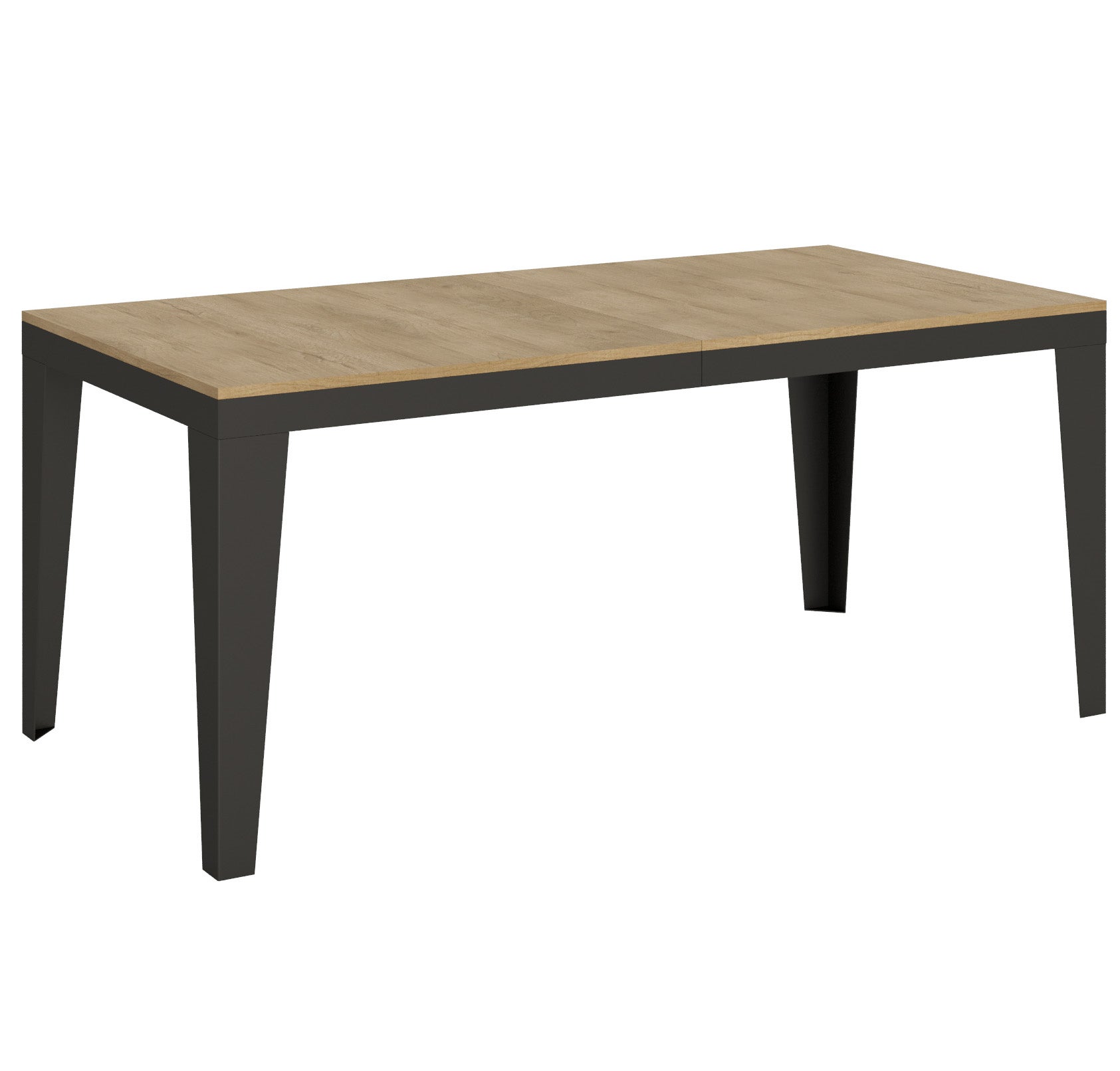 Stół rozkładany 90x180/284 cm Flame Evolution Dąb Naturalny z ramą antracytową
