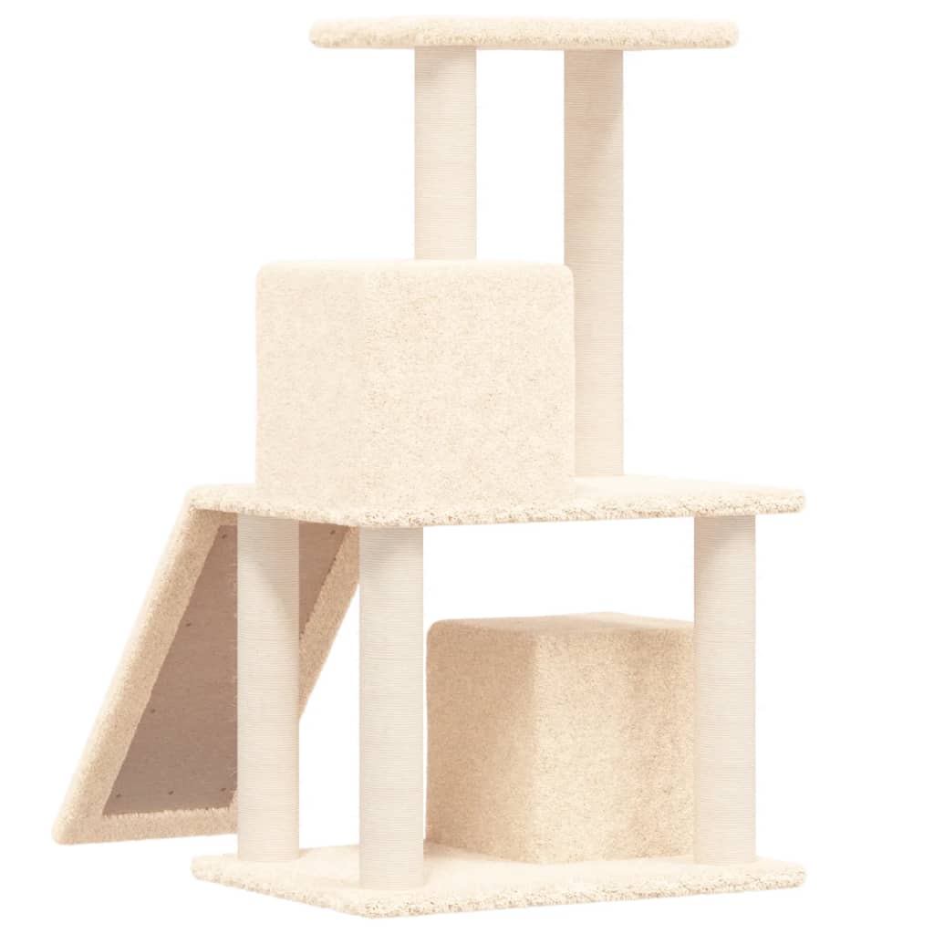 Maison Exclusive - Árvore para gatos c/ postes arranhadores sisal 82 cm cor creme - 5