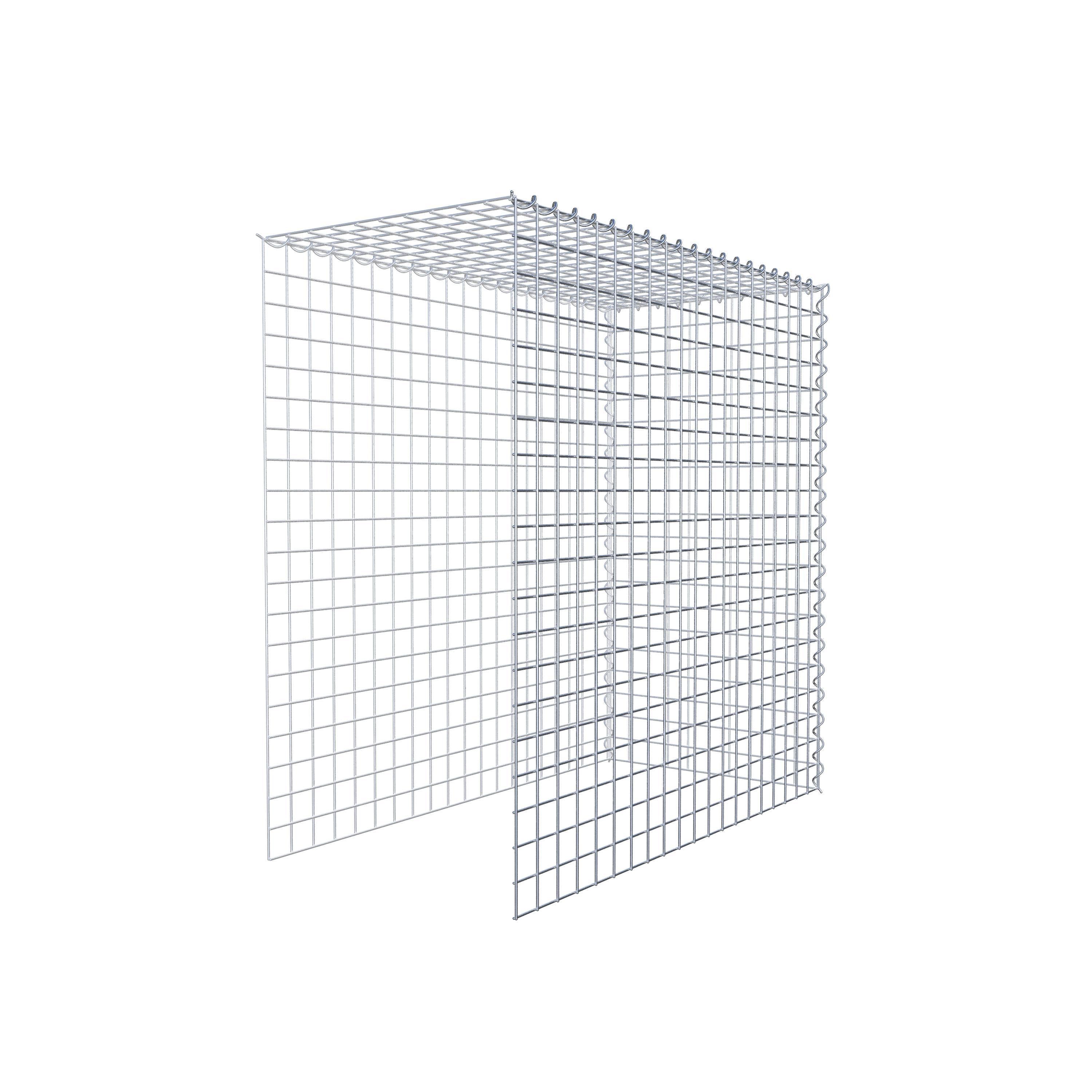 Gavión para ampliar y apilar, 100x100x50cm (LxHxP), malla 5 x 5cm, sin rejilla frontal ni inferior - 3