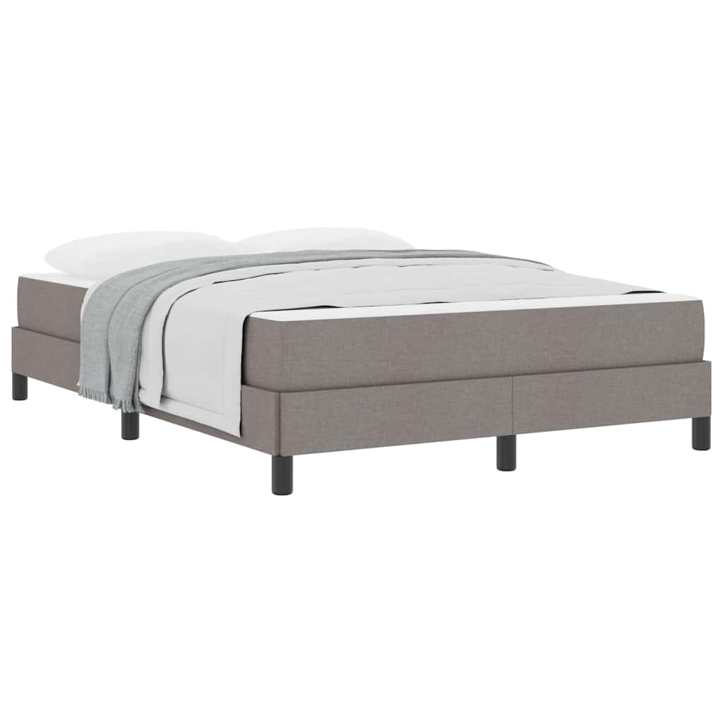 Cadre de lit avec matelas Taupe 160 x 200 cm tissu - 3