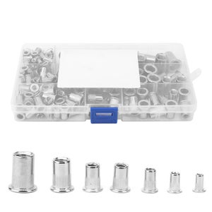 Jeu De 150 écrous à Rivet Aveugle Filetés M3 à M10 - Tête Plate, Neuf Sous Emballage