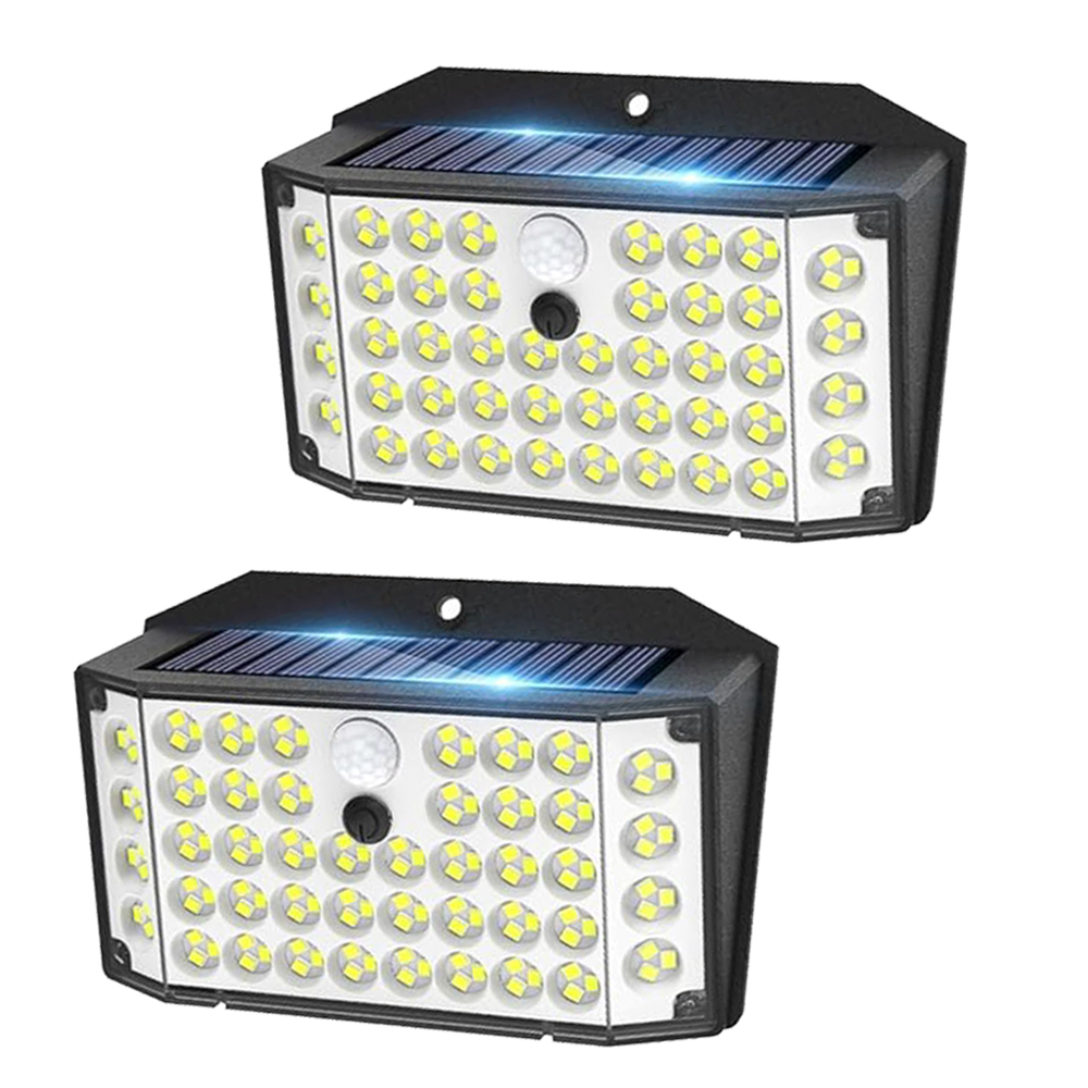 2 sztuki słonecznego światła zewnętrznego IP65 wodoodporne światło z czujnikiem ruchu 132LED 3 tryby oświetlenia dla dziedzińca patio korytarza