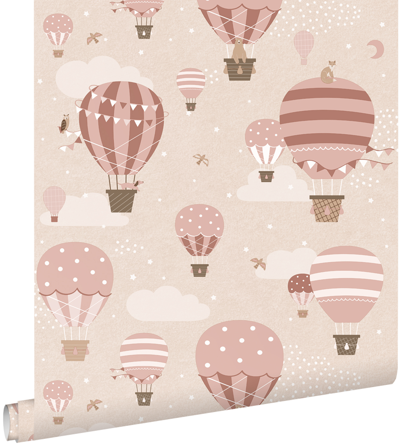 Papel pintado globos de aire rosa - 50 x 900 cm - estahome