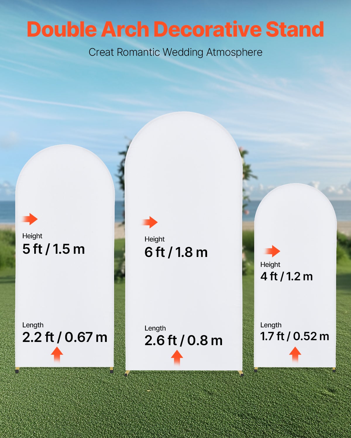 Supporto Fondale Ad Arco VEVOR 2x1 M, Struttura In Metallo Oro, Per Matrimoni E Compleanni, Facile Montaggio