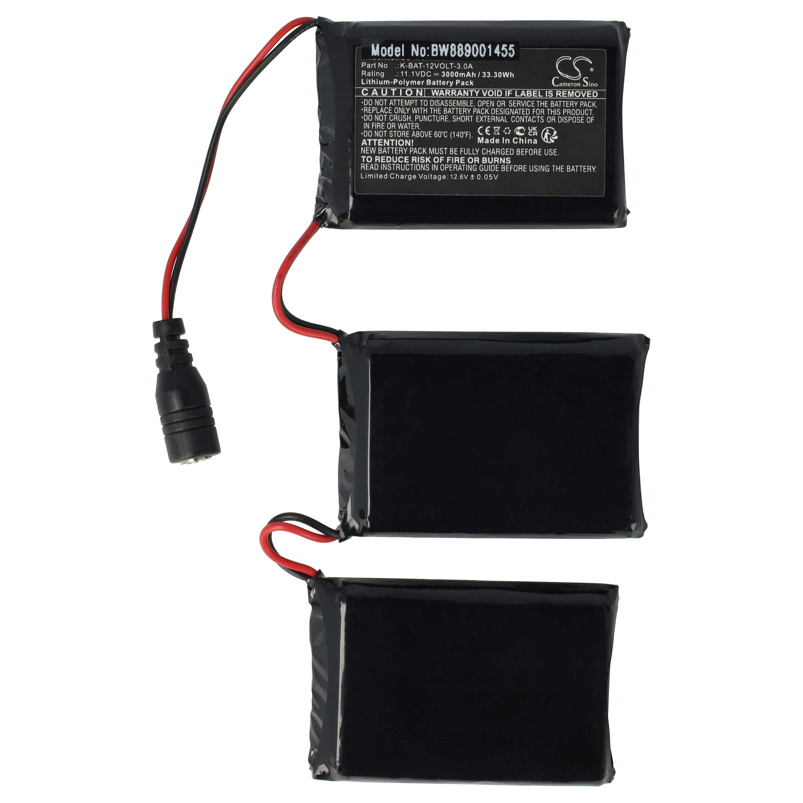 Batterie Remplacement 2500mAh 11.1V Pour Drone SJ R/C DS854085-3S - Li-ion Haute Performance