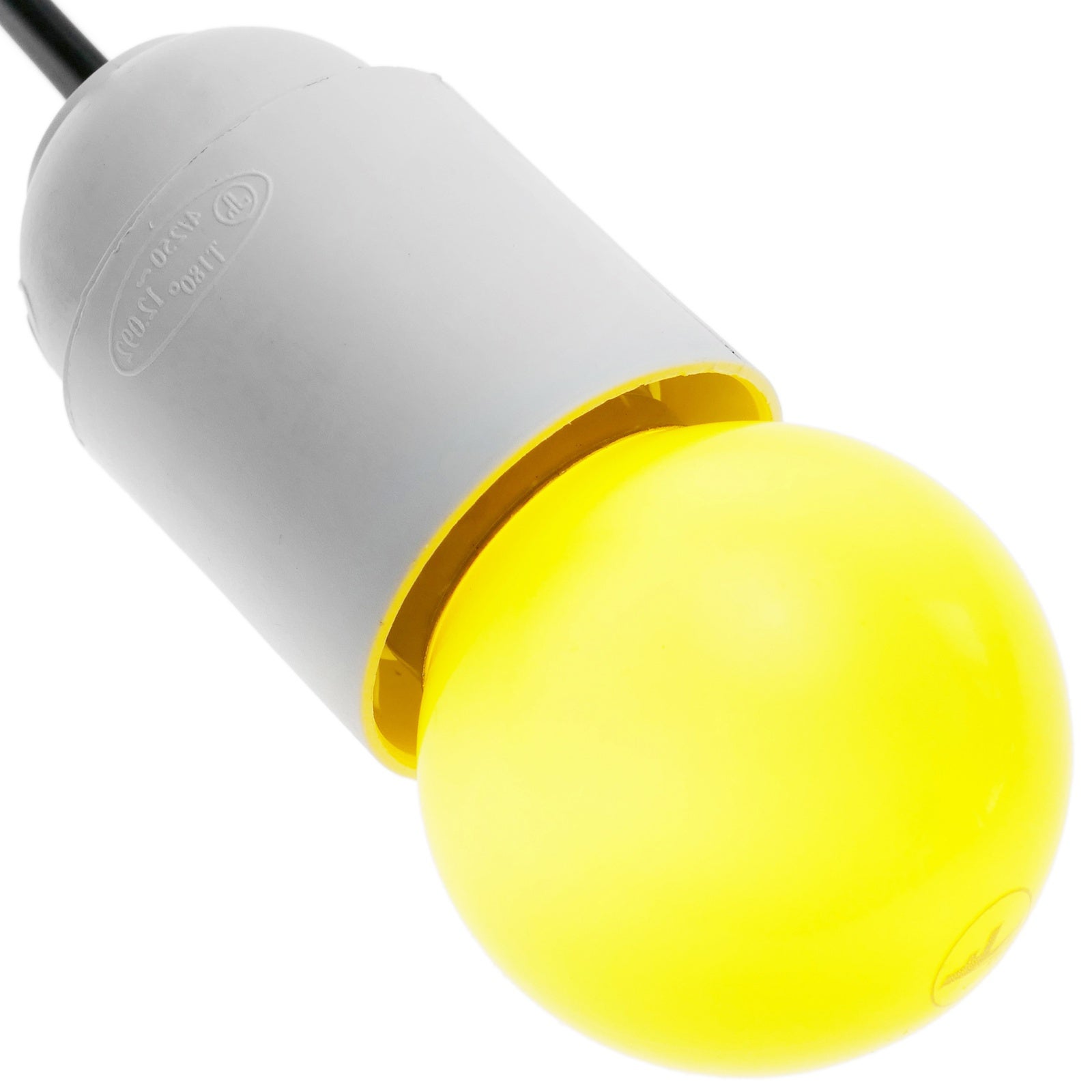 Lampadina a LED E27 230VAC 1,5W 65x45mm G45 luce gialla 10 pezzi - 2