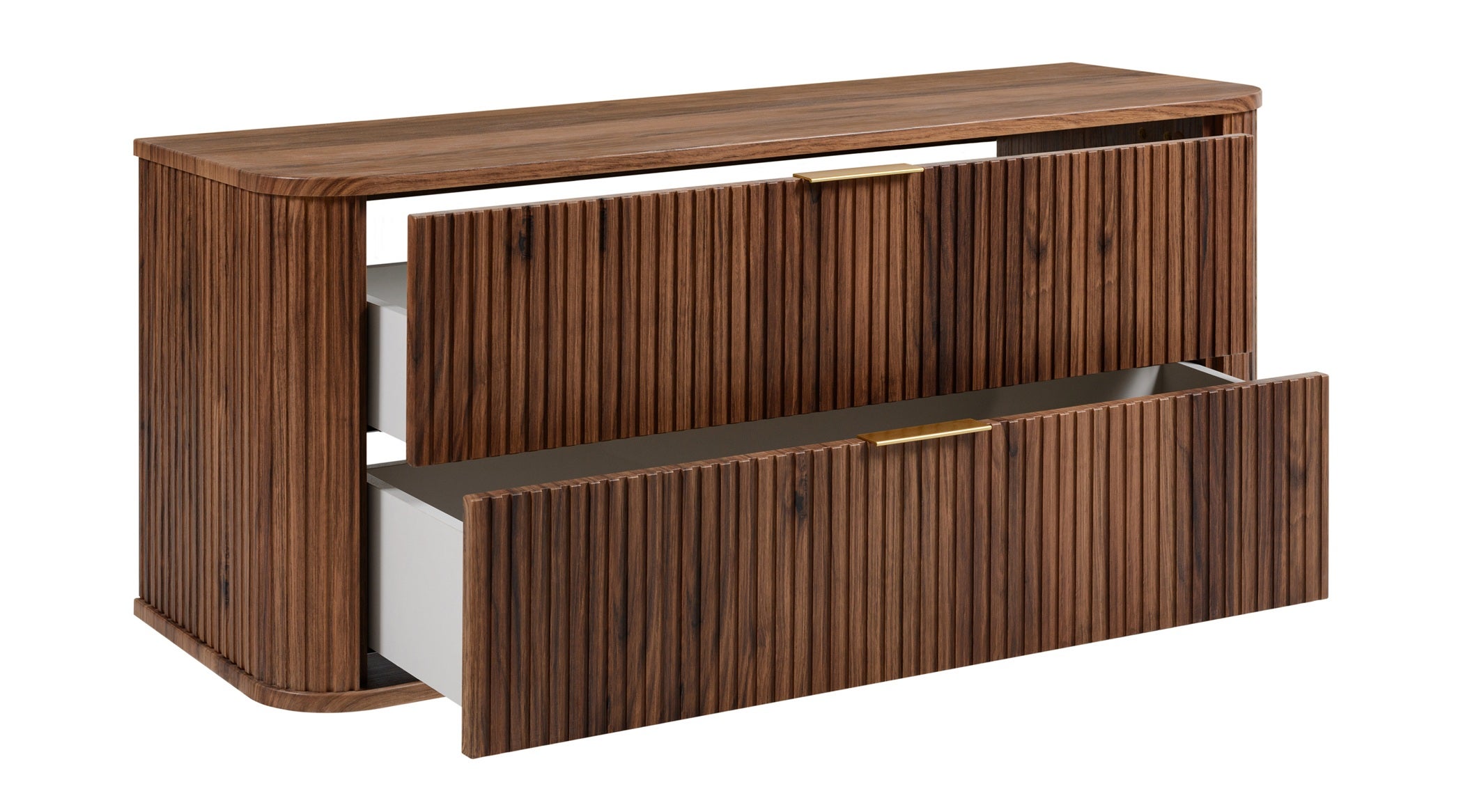 Meuble sous-vasque à suspendre GLAMOUR coloris noyer foncé 120 cm - 5
