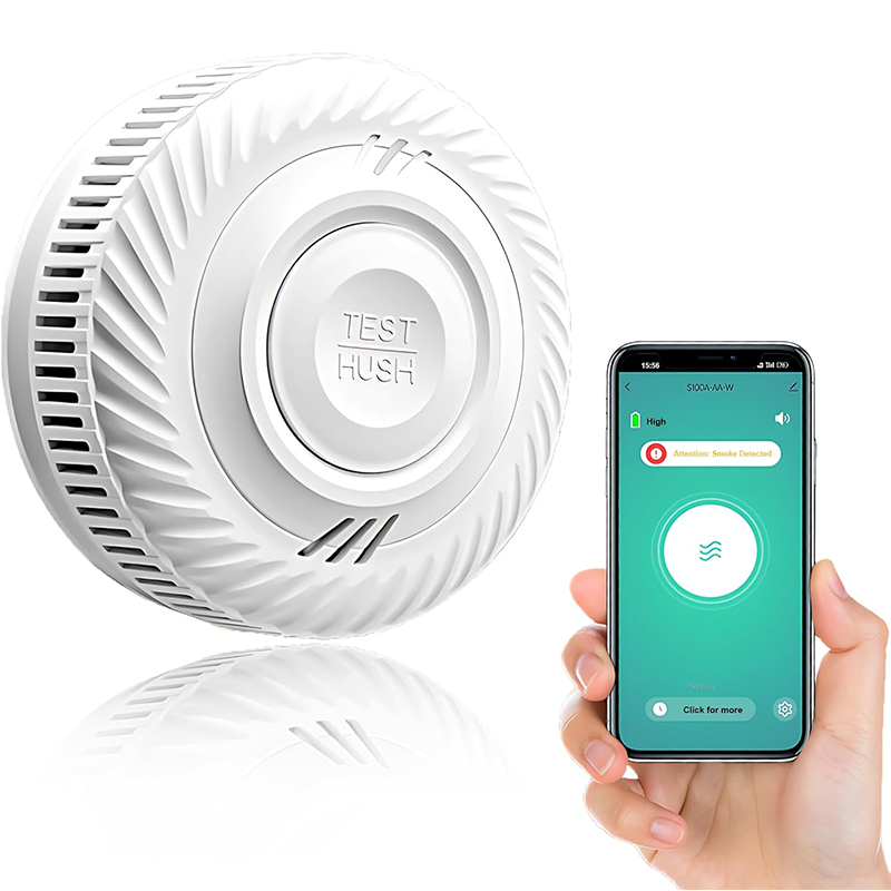 Tuya WiFi Rilevatore Di Fumo Rilevamento Di Temperatura E Umidà 3 In1 Protezione Antincendio Sensore Rilevatore Di Fumo Smart Life Vigile Del Fuoco - Foto 9