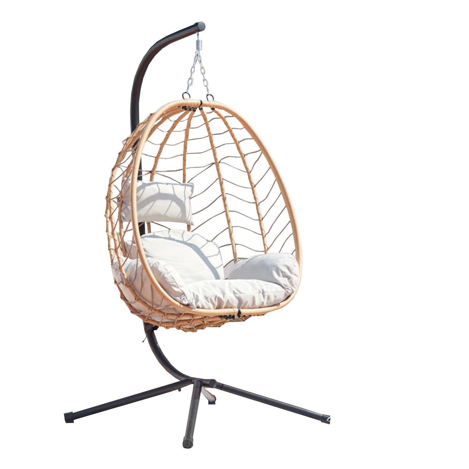 LIMA Cadeira suspensa em resina com efeito rattan natural - 2