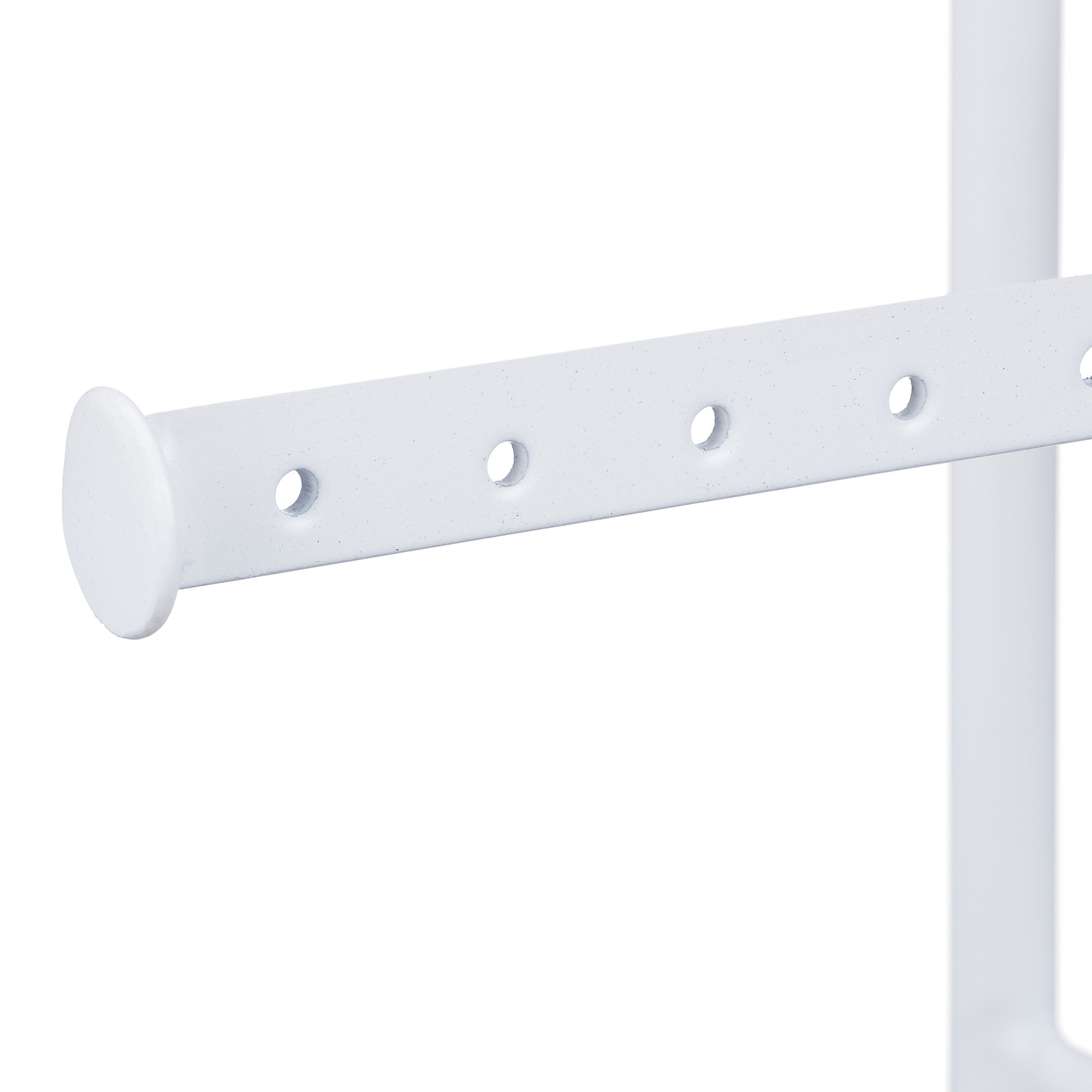 Présentoir à bijoux, 3 barres, forme de T, colliers, boucles d’oreilles & bracelets, bois & métal, blanc/brun, Relaxdays - 8