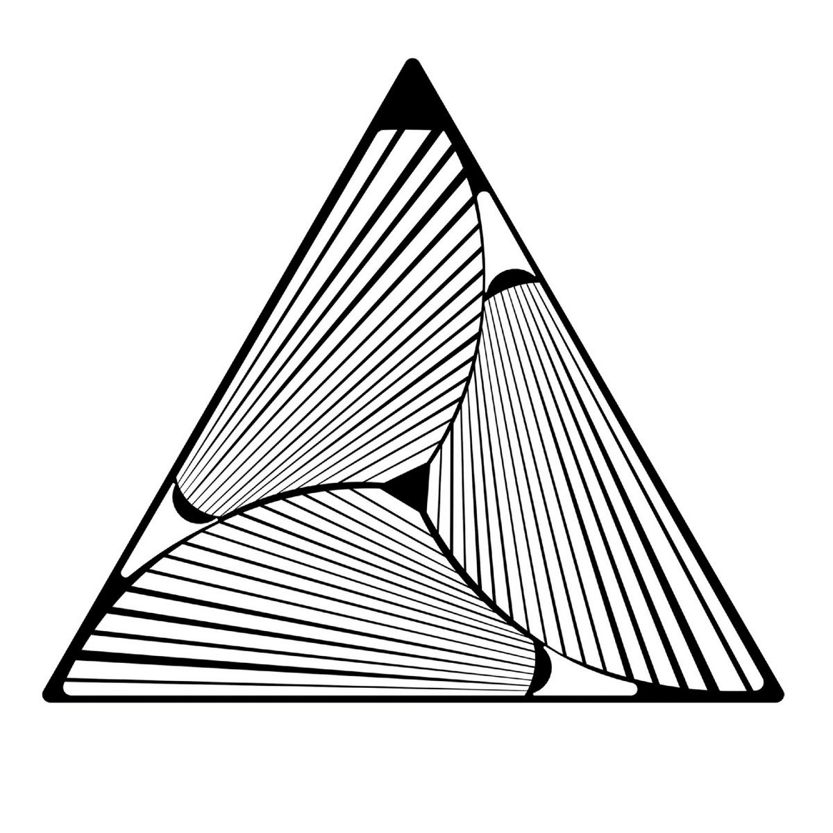 Décoration en Métal Triangles 11, Métal, Noir, EPIKASA | Leroy Merlin