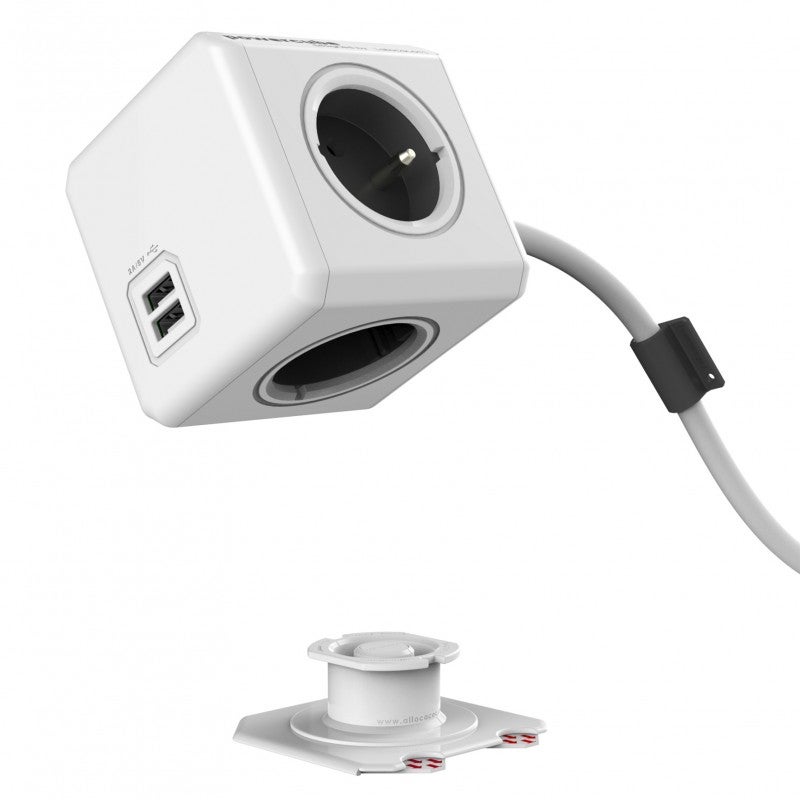 Bloc 4 prises câble 1.5M - 2 chargeurs USB - 2