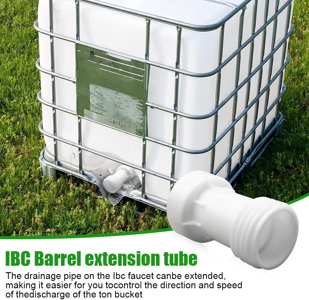Adattatore Per Serbatoio IBC S60x6 Con Guarnizione – Raccordo Per Acqua Piovana E Tubo Da Giardino (2 Pezzi)