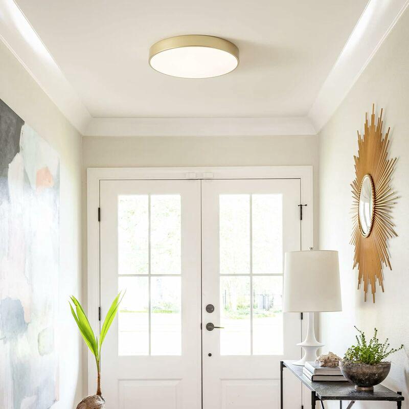 LED dorée, plafonnier encastré d'intérieur de 12 pouces 24W, proche du plafonnier, adapté à la salle de bain, à la chambre à coucher et au couloir - 2