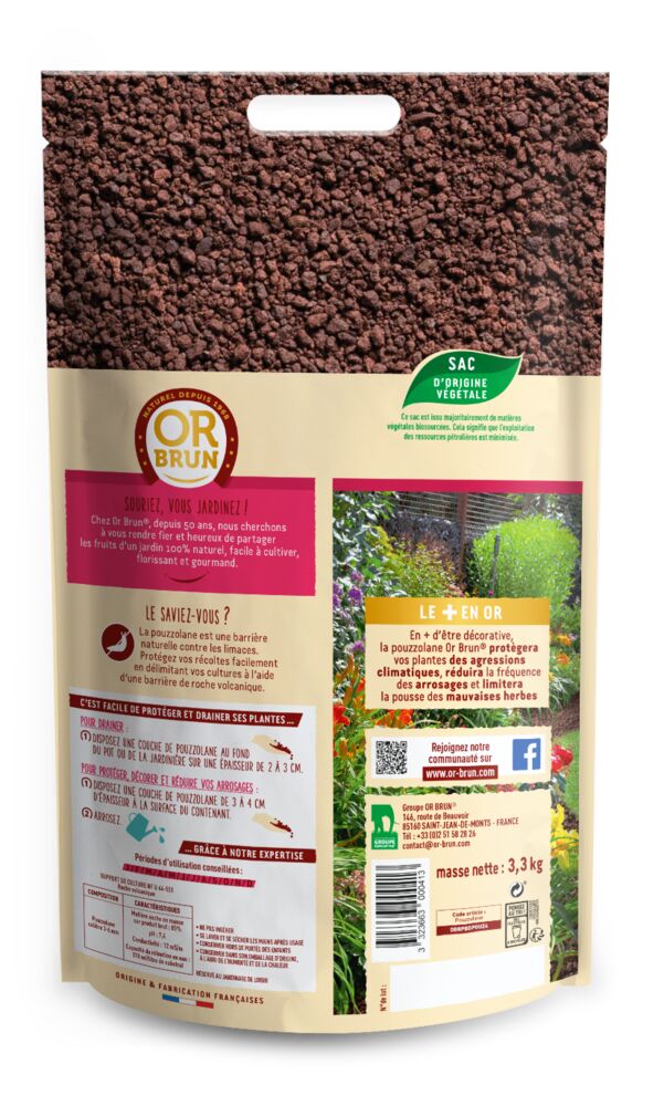 OR BRUN OBRPCDPOUZ4 -Paillage de Pouzzolane - Protection des Plantes - 2