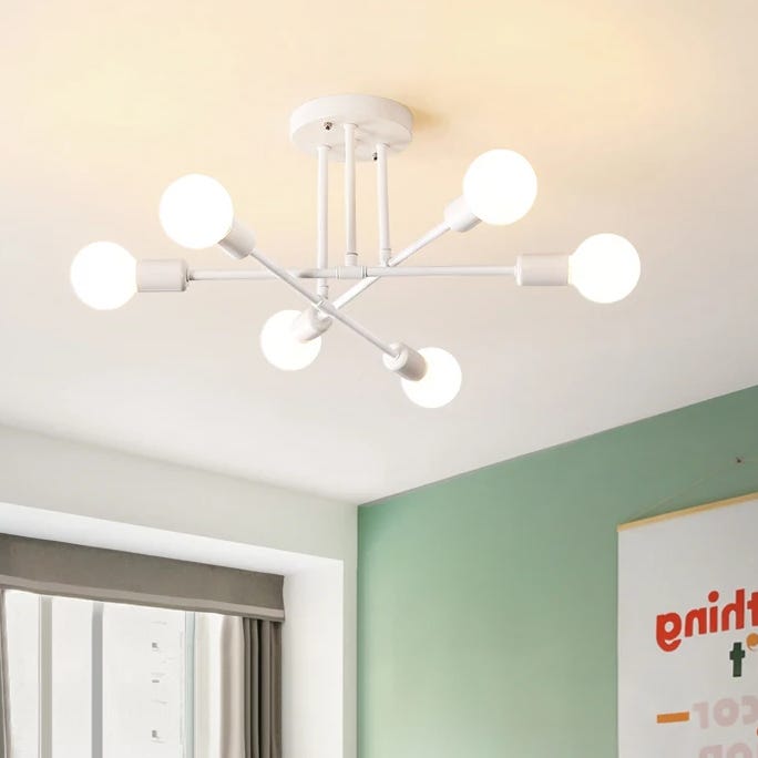 MRHYSWD Luminaire Plafonnier Noir Industriel Vintage Moderne, 6 LumièR – Planète Déco MRHYSWD Luminaire Plafonnier Noir Industriel Vintage Moderne, 6 LumièR – Planète Déco