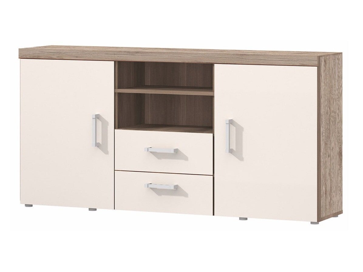 Commode Toledo E103, Chêne de saint marin, Crème, Avec tiroirs et ...