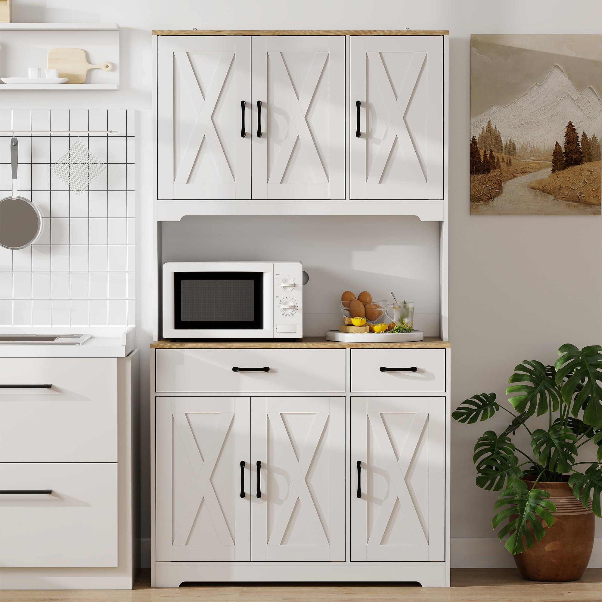 Armoire de cuisine panneau de particules HOMCOM - 7