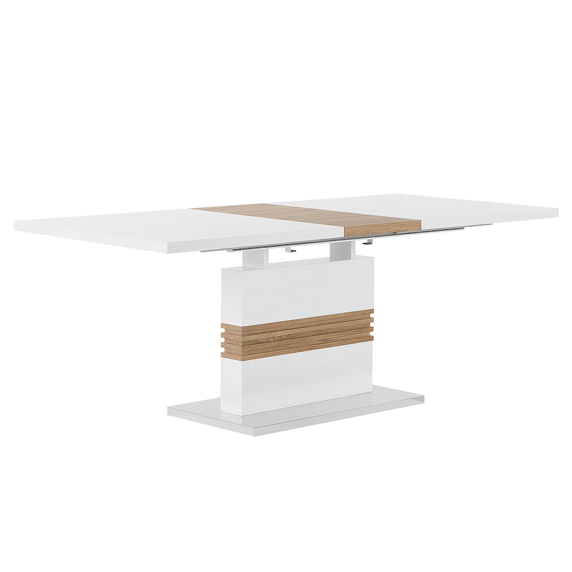 Table de salle à manger extensible SANTANA Blanc 160/200 cm 90 cm ...