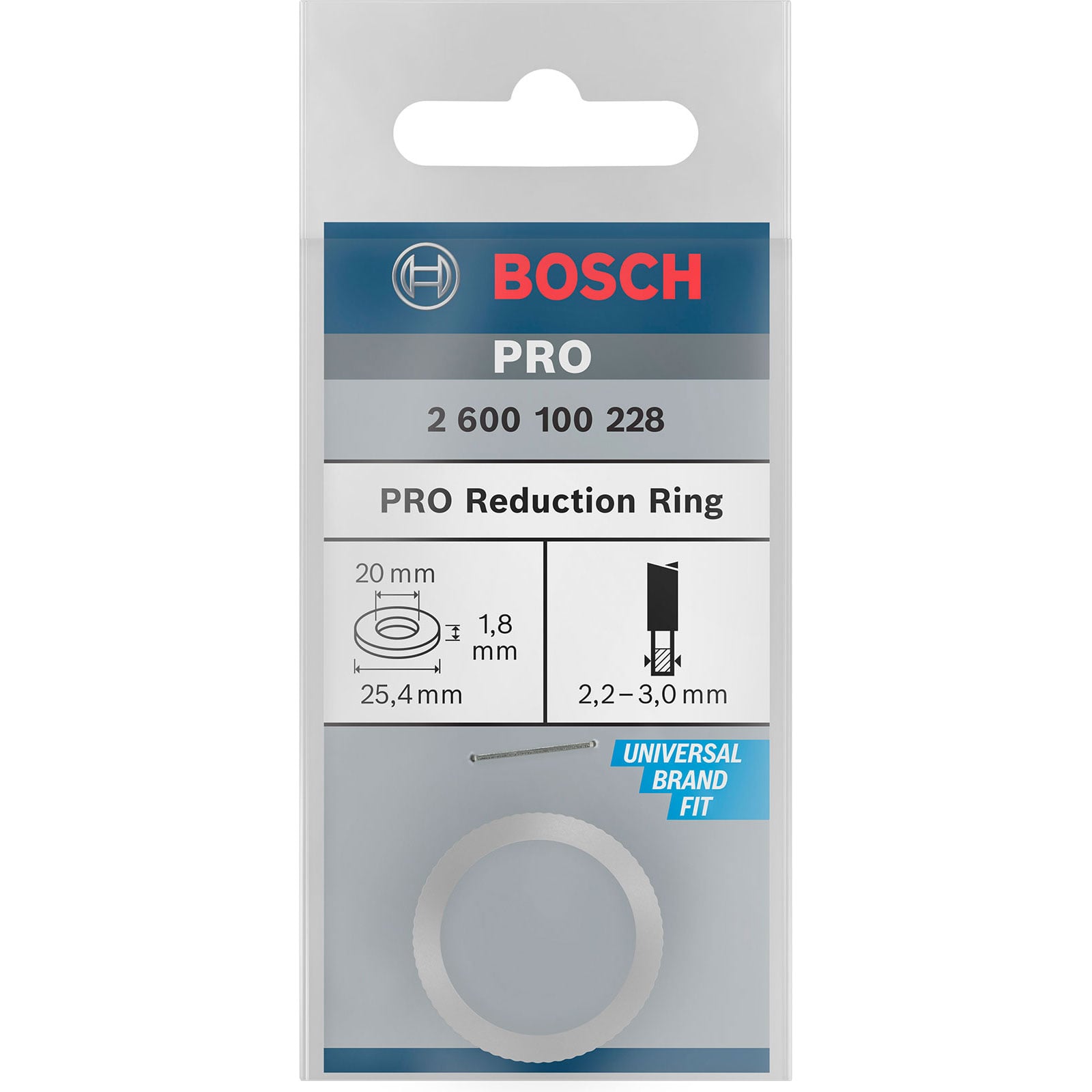 Pierścień redukcyjny Bosch Model H 25,4 x 20 mm grubość 1,8 mm srebrny - 4