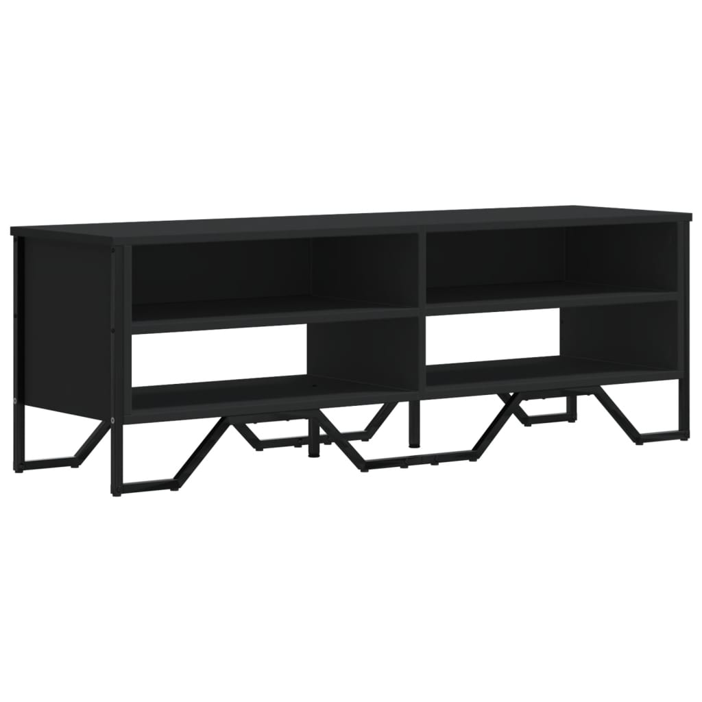 Maison Exclusive - Meuble TV noir 122x34x41 cm bois d'ingénierie - 2