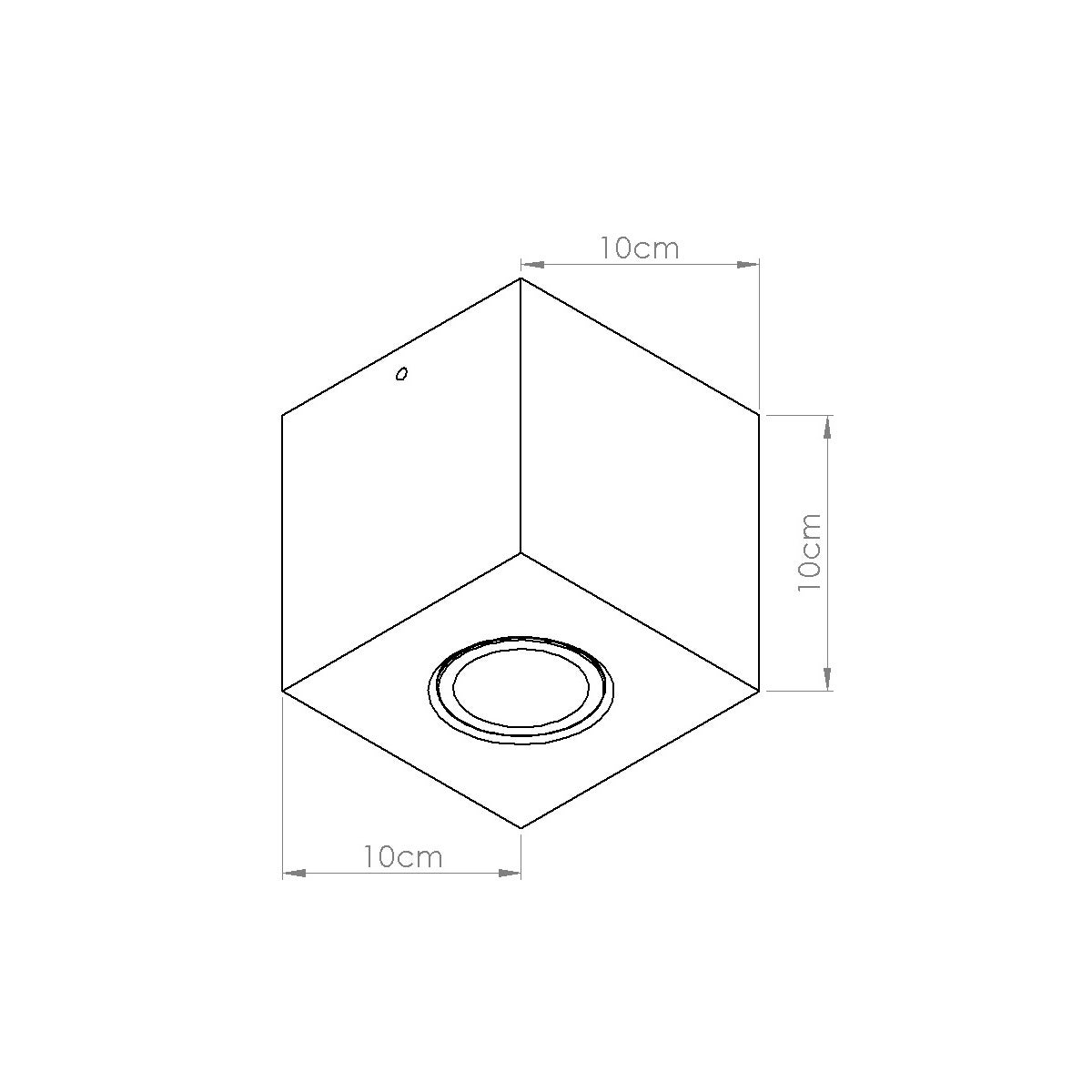 Reflektor sufitowy betonowy QUAD beżowy 1xGU10x10W beton architektoniczny wym:10x10x10cm IP20 Sollux Lighting - 7