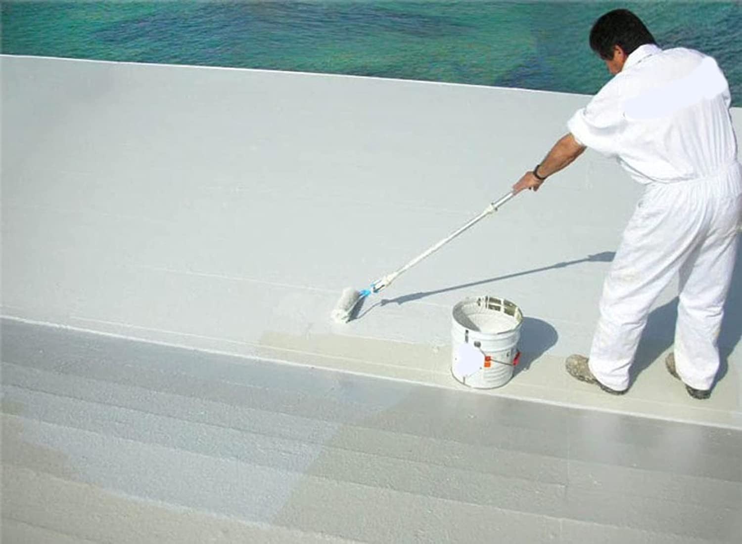 IMPER ANTI-INFILTRATIONS de Tecno Prodist - Étanchéité élastique pour terrasses - caoutchouc - étanchéité et réhabilitation - Blanc - 1 Kg - 2