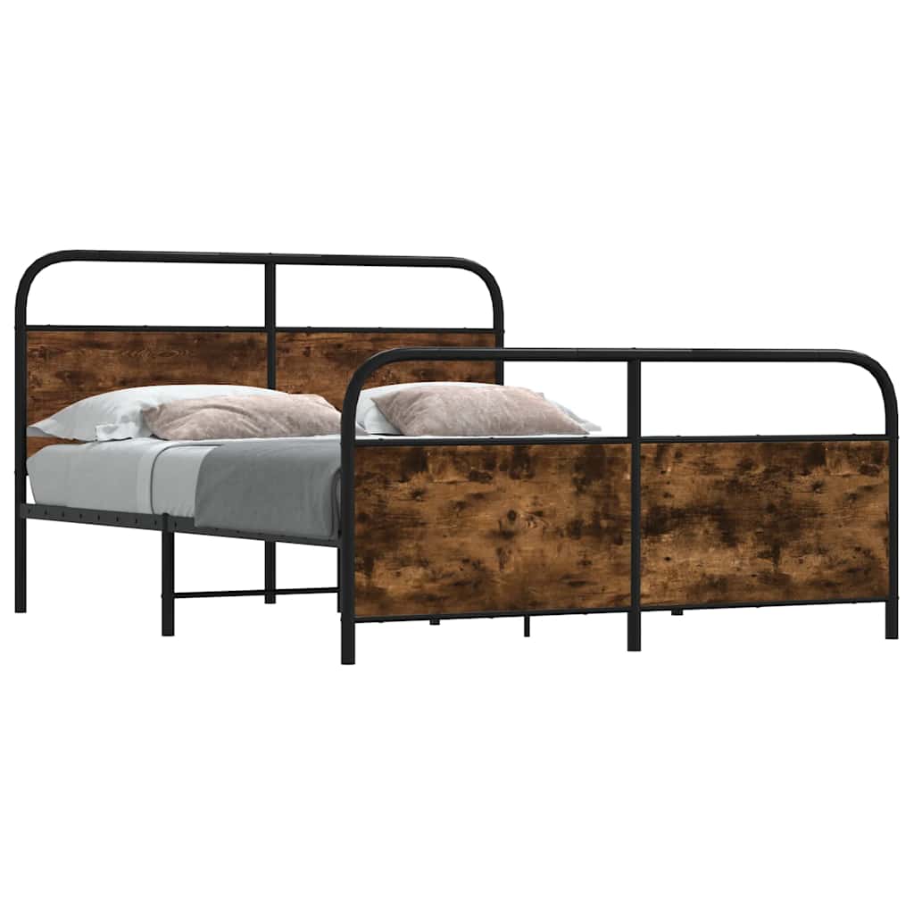 Łóżko Metalowe Czarne Rama łóżka Ze Stelażem Łóżko Do Sypialni Pokoju 193x203 cm