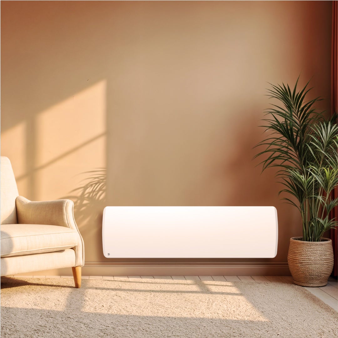 Radiateur électrique fixe à inertie sèche céramique 1500W Bestherm ARIA plinthe blanc - 2
