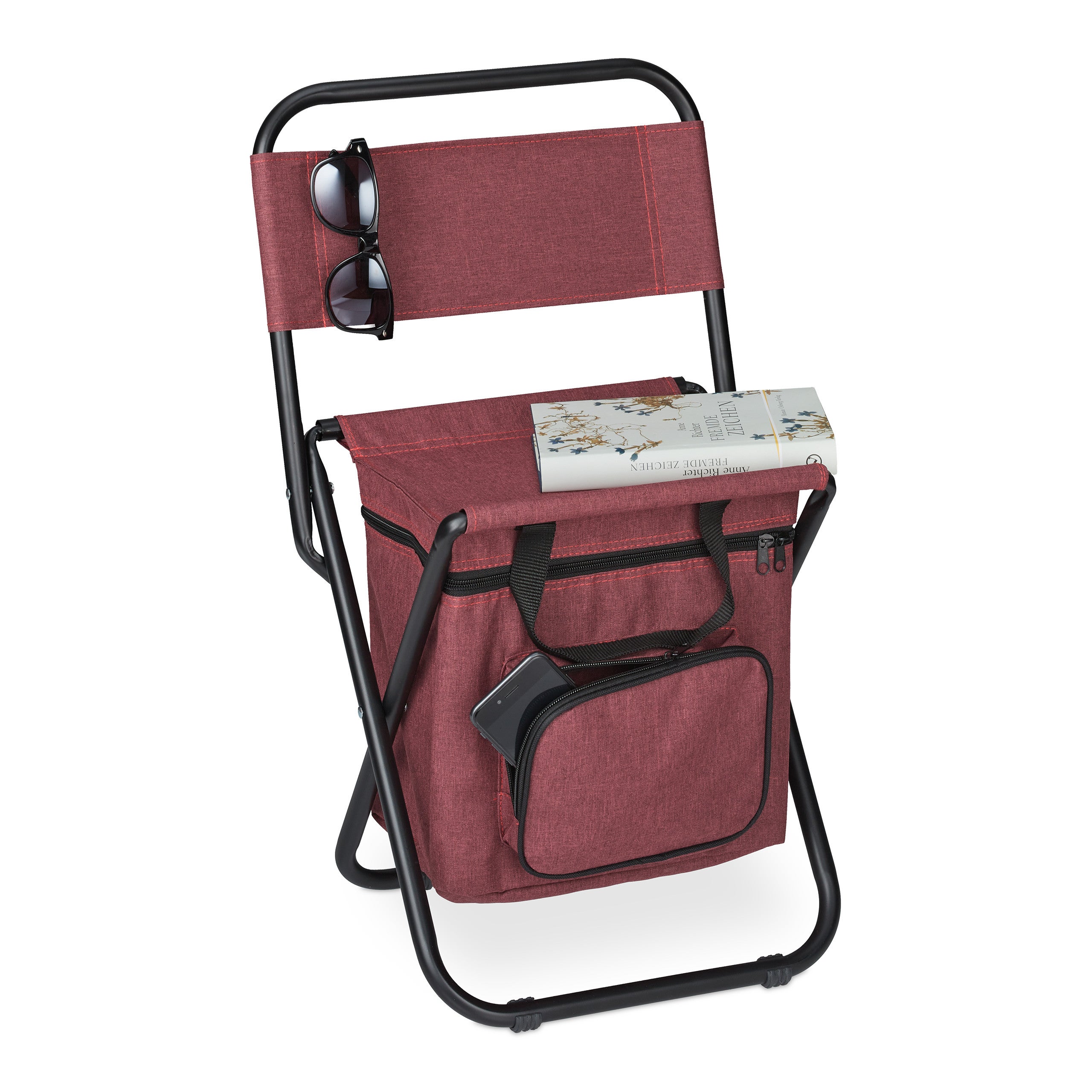 Relaxdays campingkruk - met tas - tot 120 kg belastbaar