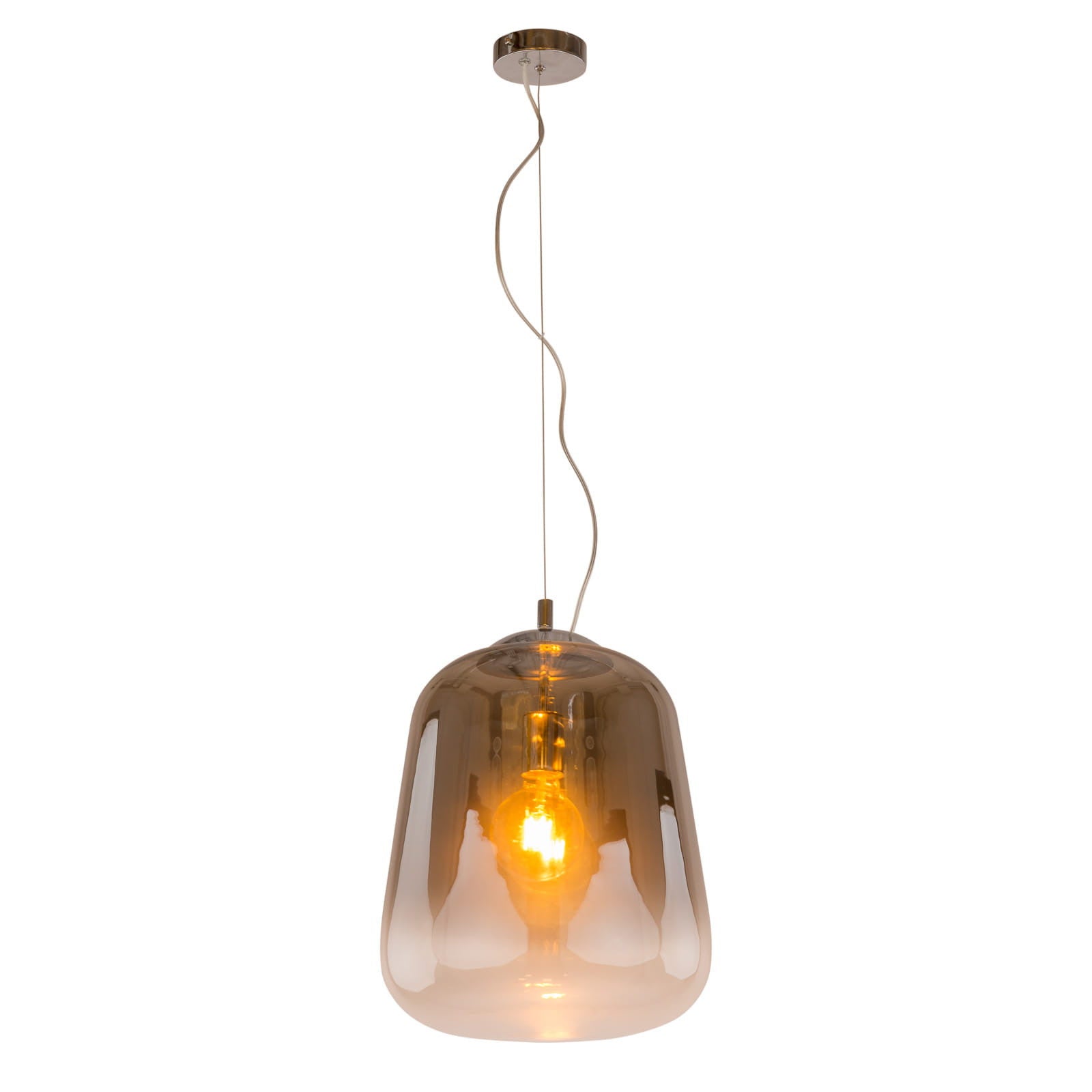 Lampa wisząca Lanila czarna 1xE27x60W szkło wym:120x33x33cm IP20 Italux