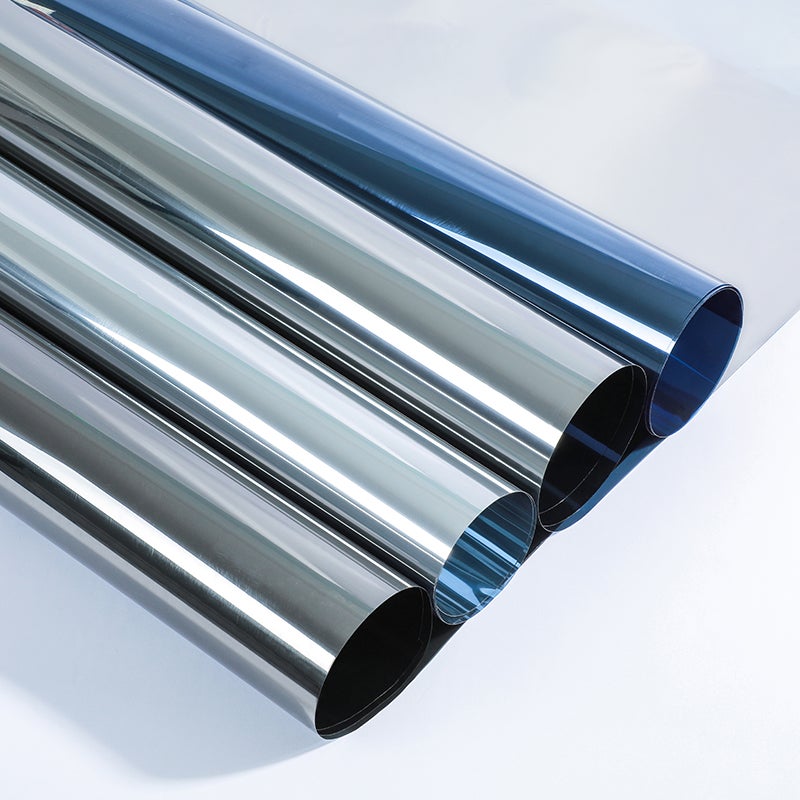 Película de protección solar, luz de bloqueo de película de privacidad transparente unidireccional, 40 cm x 2 m (plateado de doble cara) - 5