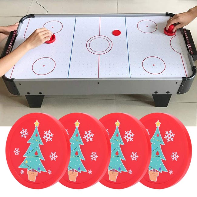 TOSAMZOO 1 lot de mini pousseurs de hockey d'air et palets de hockey d'air – Accessoires de rechange pour poignées de but – 2 poussoirs rouges de hockey pneumatique et 4 palets TOSAMZOO 1 lot de mini pousseurs de hockey d'air et palets de hockey d'air – Accessoires de rechange pour poignées de but – 2 poussoirs rouges de hockey pneumatique et 4 palets